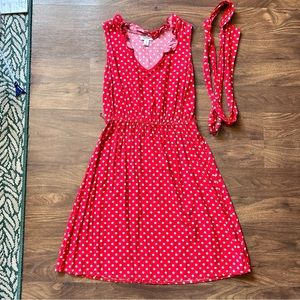 Old Navy Red Polka Dot Sleeveless Dress